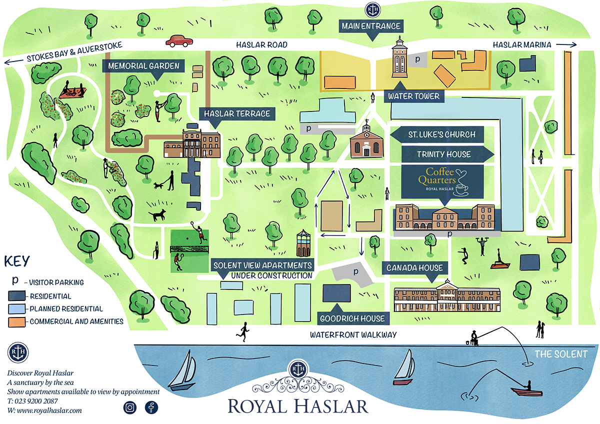 Illustrated map of Royal Haslar